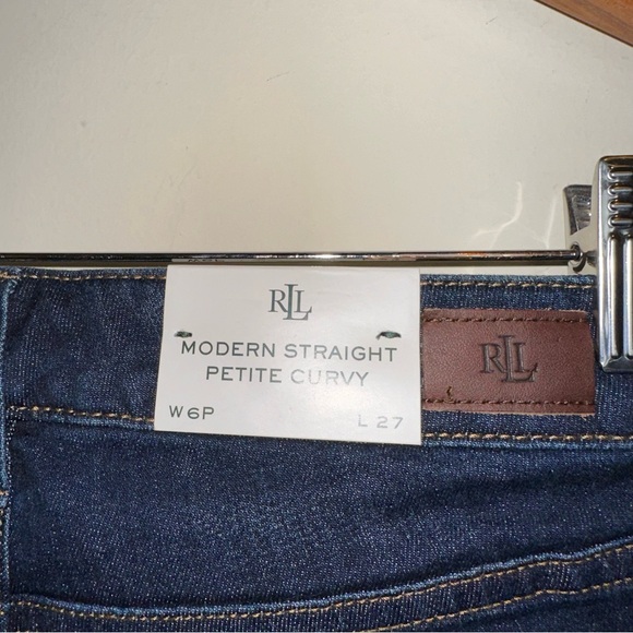 Lauren Ralph Lauren Women 6P Modern Straight Curvy Low Rise Jeans Casual Preppy - Picture 6 of 11